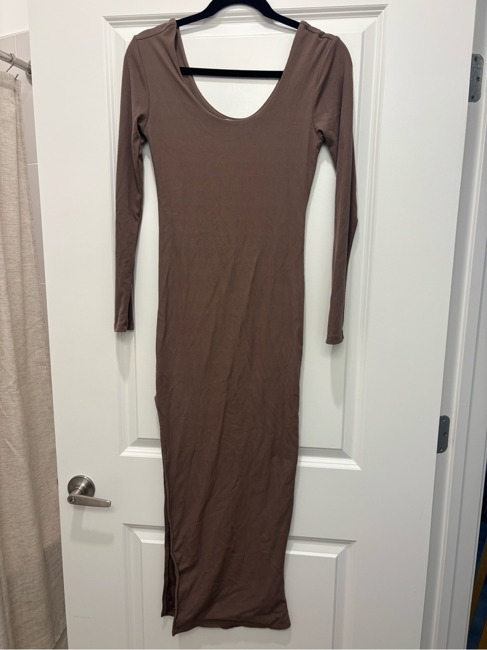 Rue21 Long Sleeve Scoop Neck Maxi Dress - Brown